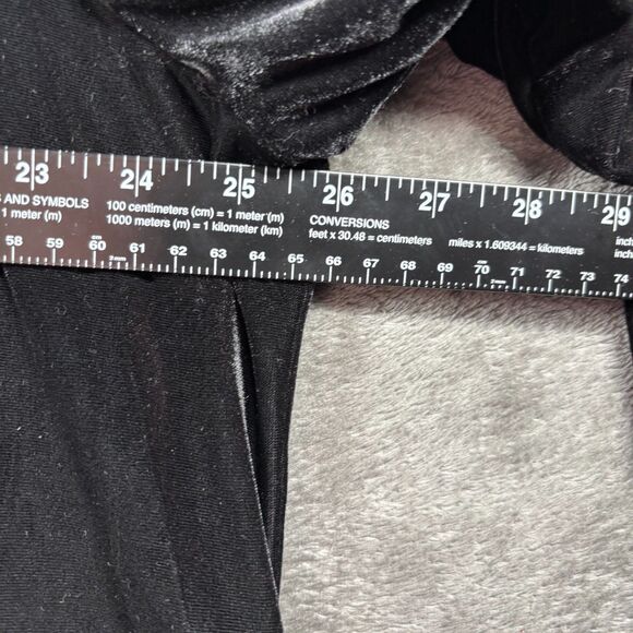 CeCe Black Velvet Tiered Dress Balloon Sleeves Stretch Babydoll Boho 3X D141 - Picture 5 of 9